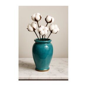 Handmade Blue Ceramic Vase – Signed Artisan Pottery, Wheel-Thrown Stoneware Vase